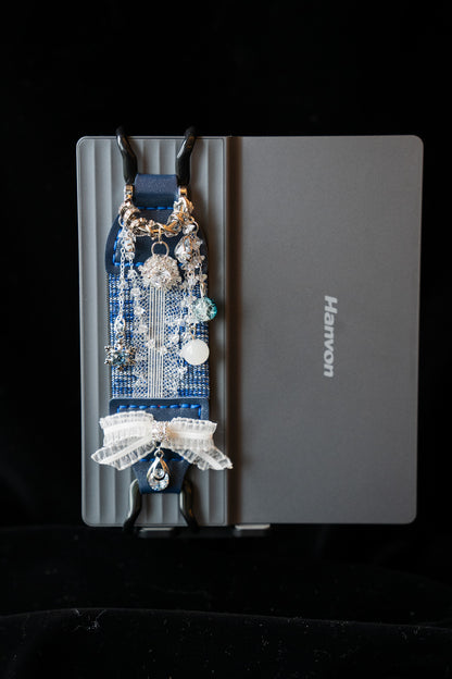 Handmade Custom | High-End Gothic Blue Lace with Charms