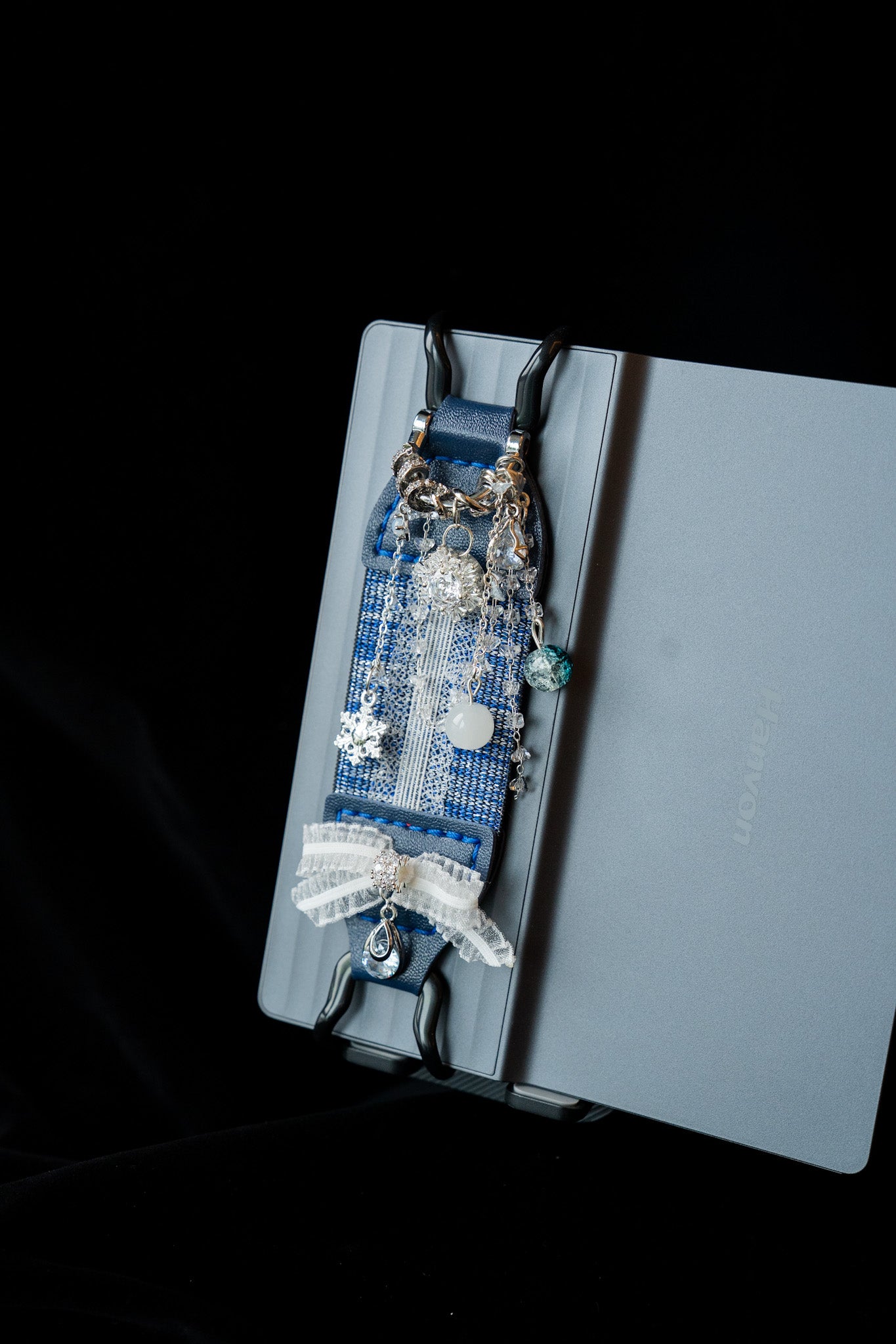 Handmade Custom | High-End Gothic Blue Lace with Charms