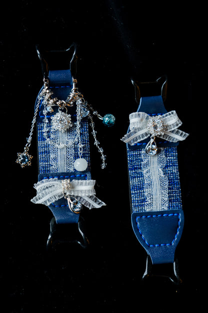 Handmade Custom | High-End Gothic Blue Lace with Charms